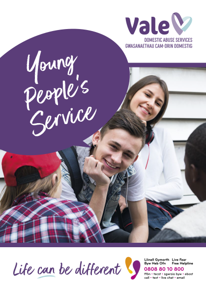 ValeDAS young people services leaflet